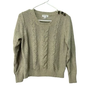 St. John’s Bay Women’s Medium Beige Spotted Sweater Short Long Sleeve - Picture 1 of 7