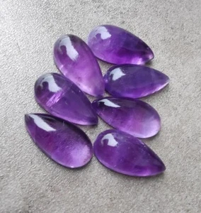 Natural Amethyst Pear Cabochon Loose Gemstone for Jewelry Making - Picture 1 of 10