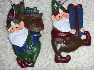 Two elf Christmas ornaments - Picture 1 of 7