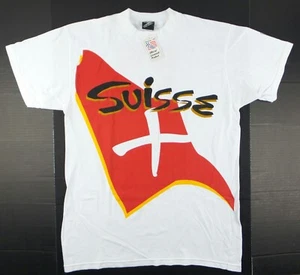 Vintage 1994 World Cup Suisse National Team Soccer T-Shirt Size Men's Large L - Picture 1 of 5