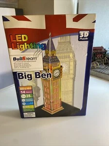BUILDREAM - BIG BEN WITH LED LIGHTING 3D PUZZLE - 🧩 Sealed h29x - Picture 1 of 2