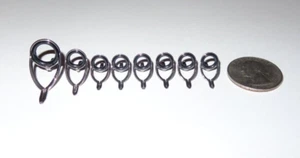 New Set of 8 Fuji KWAG K-Series Alconite Concept Casting Fishing Rod Guides 12-7 - Picture 1 of 3