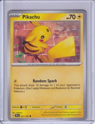 Pokemon TCG:Pikachu Common SV05: Temporal Forces 051/162 NM - Image 1 of 2