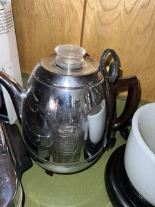 Vintage General Electric Pot Belly Coffee Percolator Chrome 13P30 w/Manual (VGC) - Picture 1 of 12