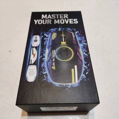Gaming mouse Master your moves New Open Box 7 Button 12 Function CPU Mouse White - Image 1 of 4