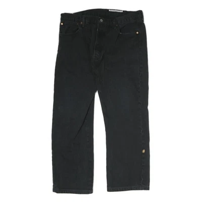 LEVI'S 501 Mens Jeans Black Regular Straight Denim Medium W36 L27 Classic Fit - Image 1 of 4