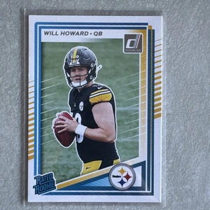 Tarjeta de fútbol americano Donruss #309 Will Howard RC Pittsburgh Steelers 2025 clasificación de novato - Imagen 1 de 2