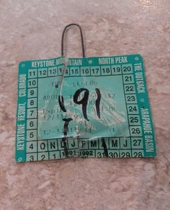 KEYSTONE/NORTH PEAK/ARAPAHOE 31.12.1999 Skilift Ticket COLORADO Souvenir Reise - Bild 1 von 2