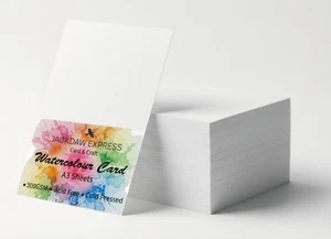 10 x A3 Sheets Watercolour Paper/Card Smooth Textured White 300gsm AM531 - Picture 1 of 6