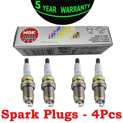 4X New 5266 NGK OE Laser Iridium Spark Plugs For Honda Civic 1.8L i-VTEC R18A1 - Image 1 of 4