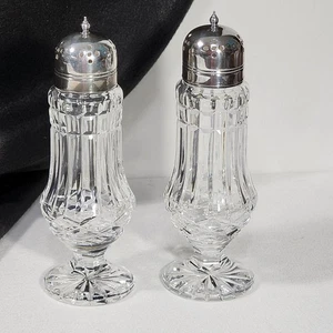 2 Waterford Crystal Lismore 8" Sugar Shaker Muffineers Granual Spices Dessert - Picture 1 of 18