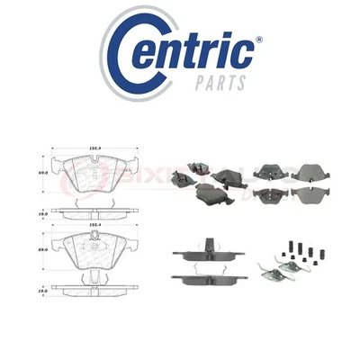 Centric Posi Quiet Ceramic Brake Pads w Shims for 2006-2010 BMW 550i 4.8L V8 gc - Image 1 of 4