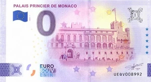 0 Euro Schein Monaco - Fürstenpalast Souvenir o Null € Banknote - Bild 1 von 2