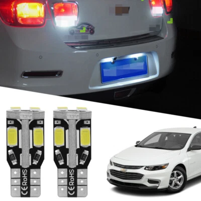 2 Xenon White LED License Plate Light Bulbs for 1999-2021 Chevy Chevrolet Malibu - Image 1 of 4