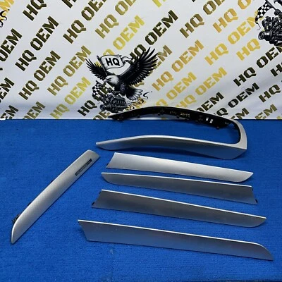 СЕРЕБРИСТЫЙ 2009-2012 AUDI A4 B8 ВНУТРЕННЯЯ ДВЕРЬ ПРИБОРНОЙ ПАНЕЛИ КОНСОЛЬ КРЫШКА ПАНЕЛИ ОТДЕЛКИ КОМПЛЕКТ OEM * - Изображение 1 из 4