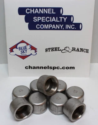 1" 1/2" 150# 304 Stainless Steel Cap: Lot of 9! - Image 1 of 4