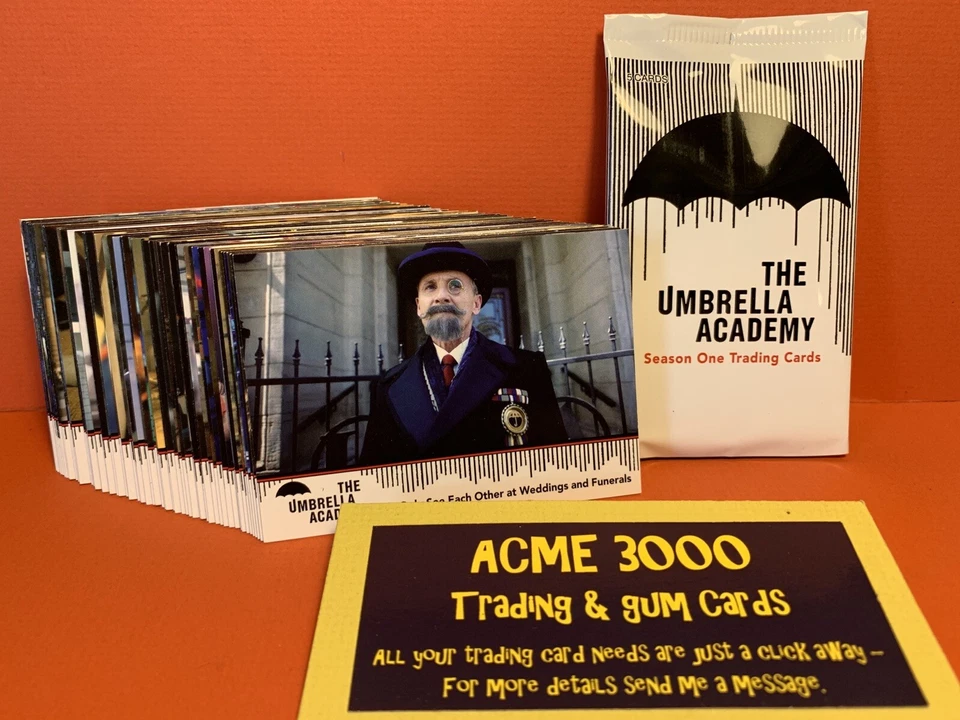 2020 Rittenhouse UMBRELLA ACADEMY Season 1 Base 63 Card Set + 1x Empty Pack - Image 1 of 1