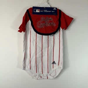 Adidas St. Louis Cardinals MLB Infant Kids Creeper Set Bodysuit Booties Bib 24M - Picture 1 of 10