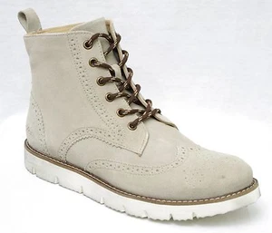 Kickers Trickend Beige Nubuck Leather Boots For Men 518251 - 11 - Picture 1 of 8