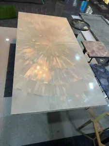 Selenite Gemstone Bar & Coffee Countertop, Kitchen Island Stone Dining Table Dec - Picture 1 of 10