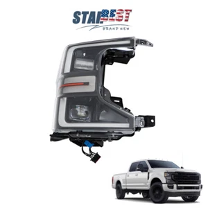 Right Side Headlamp Headlight For 20-22 Ford F-250 F-350 Super Duty Black LED - Picture 1 of 13