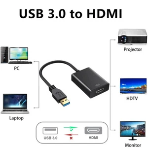 USB zu HDMI Adapter HD 1080P Videokabel Konverter Laptop PC HDTV HDCP USB 3.0 - Bild 1 von 12