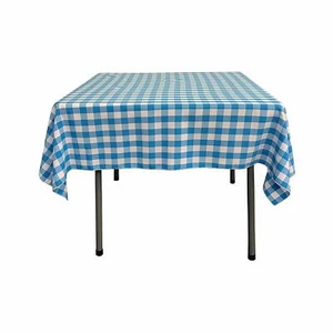 New Creations Fabric & Foam Inc, Polyester Gingham Checkered Square Tablecloth - Picture 1 of 20