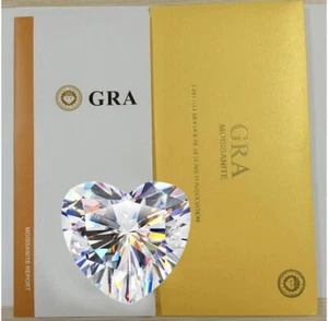 GRA Certified Loose Moissanite Heart Stones D VVSI All Sizes - Picture 1 of 16