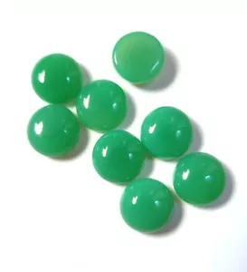 Chrysoprase Chalcedon runde Form kalibriert lose Edelstein Cabochon 3 mm-20 mm - Bild 1 von 13
