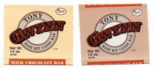 1990 Pacific Candy Company TONY GWYNN CHOCOLATE BAR WRAPPERS - TWO WRAPPERS