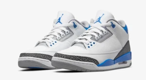 Nike Air Jordan 3 Retro White Racer Blue UK 9,5 US 10,5 EU 44,5 CT8532-145 Neu - Bild 1 von 6