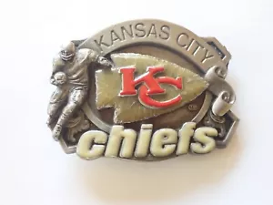 Vintage Kansas City Chiefs Belt Buckle Siskiyou Pewter 1987 - Picture 1 of 2