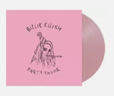 Billie Eilish – Party Favor / Favour – Pink Coloured Vinyl 7" Single - NEW - Image 1 of 3