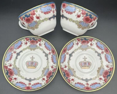 Royal Doulton England Fairmont Hotels Resorts Teacup Saucer Pair Bone China - Image 1 of 4