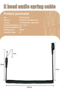 1* Cable de micrófono de altavoz para radio de mano XPR3300 XPR3500 XPR3000e XPR3500e - Imagen 1 de 4