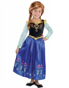 M 8 9 10 DISNEY Queen Princess ANNA Frozen Halloween Costume Folk Dress Up Girl - Picture 1 of 1