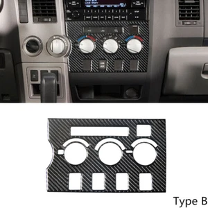 1x For Toyota Tundra 2007-2013 Carbon Fiber Manual Climate Control Panel Trim - Picture 1 of 12