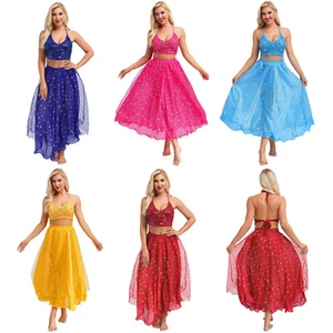 Women Crop Top And Tulle Skirts Cosplay Costume Party Set Competition Self-Tie - Picture 1 of 78