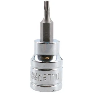 T10 Male Torx Bit Star Socket 3/8" Drive Standard Internal Chrome Vanadium Steel - Picture 1 of 3