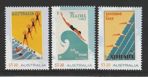 Pósters de viaje Australia 2024: Gert Sellheim. Juego de 3 estampillas de diseño. MNH - Imagen 1 de 1