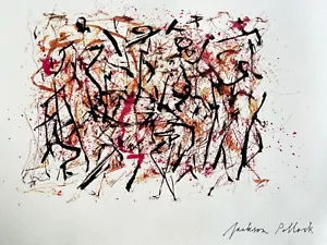 Jackson Pollock Litografia Guggenheim Museum COA originale firmata op numerata - Bild 1 von 7