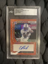 2022 Leaf Pro Set Metal Chris Rodriguez Mojo Orange 1/1 Proof Rookie Autograph