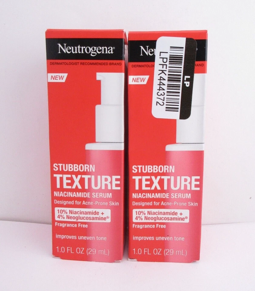  Neutrogena Stubborn Texture Niacinamide Serum 1oz Each