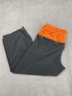 Lululemon Athletica Capri Leggings Elastic Waist Size 4 Orange/Gray Draw String
