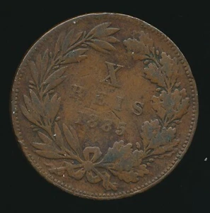 Portugal 1885 10 REIS (Bronze) - Picture 1 of 2