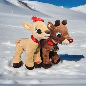 Rudolph & Clarice 50th Anniversary Singing/Light-Up 15" Plush by DanDee - Bundle - Picture 1 of 15