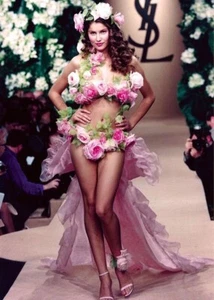 Floral Photoshoot Gown, Flowered Tulle Dress, Floral Tulle Lux Gown - Picture 1 of 24