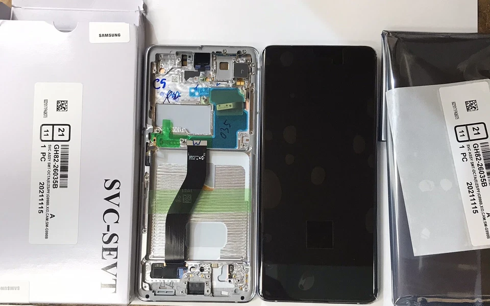 Genuino Samsung S21 Ultra 5G G998 Pantalla LCD PHANTOM PLATA SM-G998B Foto 1 de 1