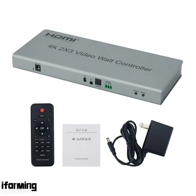 4K 2x3 Video Wall Controller+1 HDMI Input 6 Outputs Audio Output for TV Store IF - Image 1 of 4