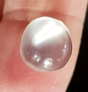 Cat's Eye Moonstone Loose Cabochon Stone Natural, White, Approx.4Carats, Vintage - Picture 1 of 7